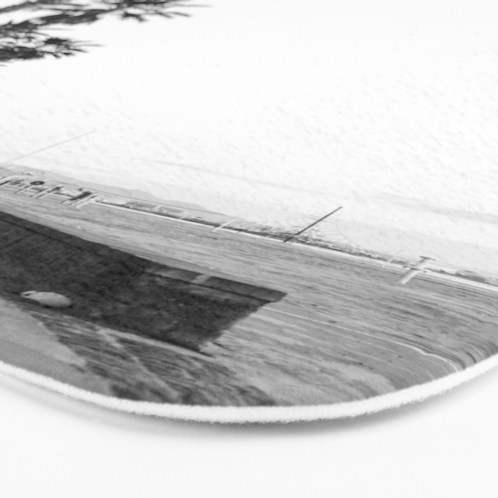 Playa de Valencia | Black and white photograph of the boulevard & beach | travel art Bath Mat Gallery Image 3