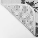 Playa de Valencia | Black and white photograph of the boulevard & beach | travel art Bath Mat Gallery Image 2