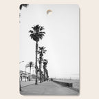 Playa de Valencia | Black and white photograph of the boulevard & beach | travel art Cutting Board Gallery Image 1
