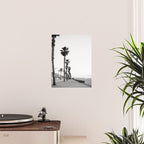 Playa de Valencia | Black and white photograph of the boulevard & beach | travel art Poster Gallery Image 2