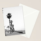 Playa de Valencia | Black and white photograph of the boulevard & beach | travel art Stationery Card Gallery Image 2