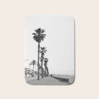 Playa de Valencia | Black and white photograph of the boulevard & beach | travel art Bath Mat Gallery Image 1