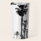 Playa de Valencia | Black and white photograph of the boulevard & beach | travel art Travel Mug Gallery Image 3