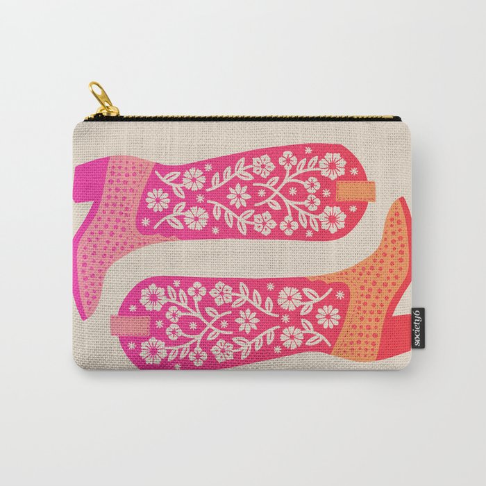 Cowgirl Boots â Hot Pink Ombre Carry All Pouch Gallery Image 1