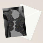 LOVE | glitter collage art | shadows | feelings | passion | sparkle art | glitter art | bling  Stationery Card Gallery Image 2