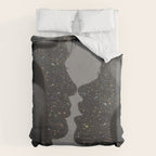 LOVE | glitter collage art | shadows | feelings | passion | sparkle art | glitter art | bling  Duvet Cover Gallery Image 6