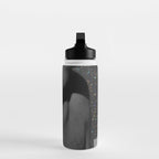 LOVE | glitter collage art | shadows | feelings | passion | sparkle art | glitter art | bling  Water Bottle Gallery Image 3