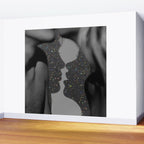 LOVE | glitter collage art | shadows | feelings | passion | sparkle art | glitter art | bling  Wall Mural Gallery Image 2