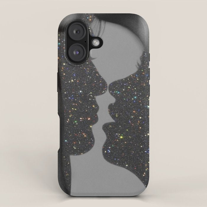 LOVE | glitter collage art | shadows | feelings | passion | sparkle art | glitter art | bling  iPhone Case Gallery Image 1
