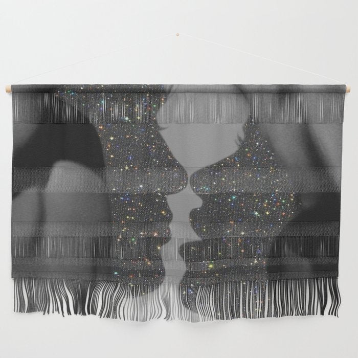 LOVE | glitter collage art | shadows | feelings | passion | sparkle art | glitter art | bling  Wall Hanging Gallery Image 1