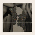 LOVE | glitter collage art | shadows | feelings | passion | sparkle art | glitter art | bling  Wood Wall Art Gallery Image 1