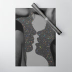 LOVE | glitter collage art | shadows | feelings | passion | sparkle art | glitter art | bling  Wrapping Paper Gallery Image 1