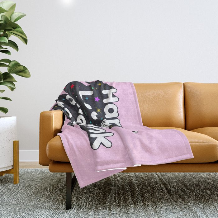 Let Me Overthink This - humorous typography Throw Blanket Gallery Image 1