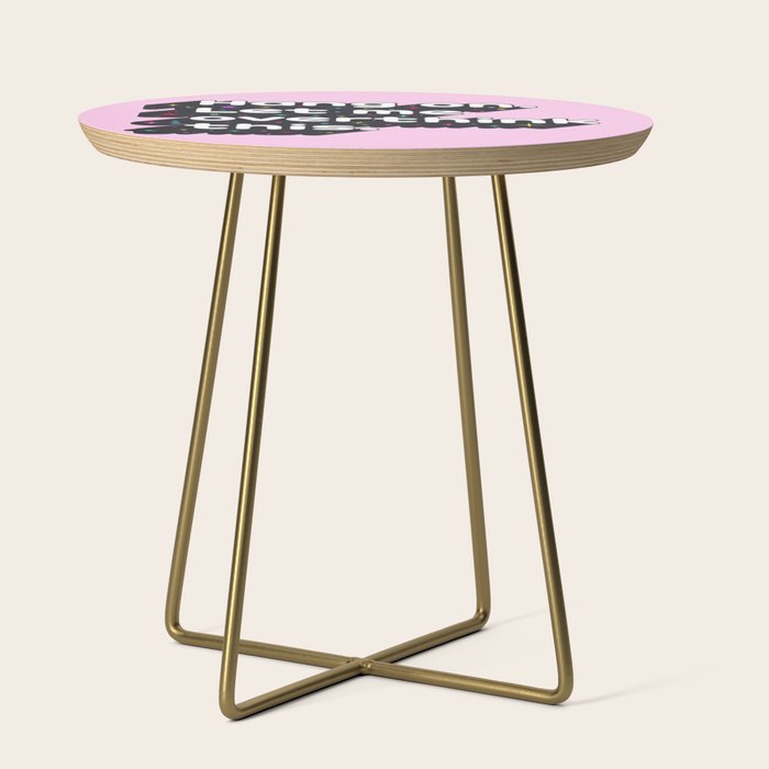 Let Me Overthink This - humorous typography Side Table Gallery Image 1