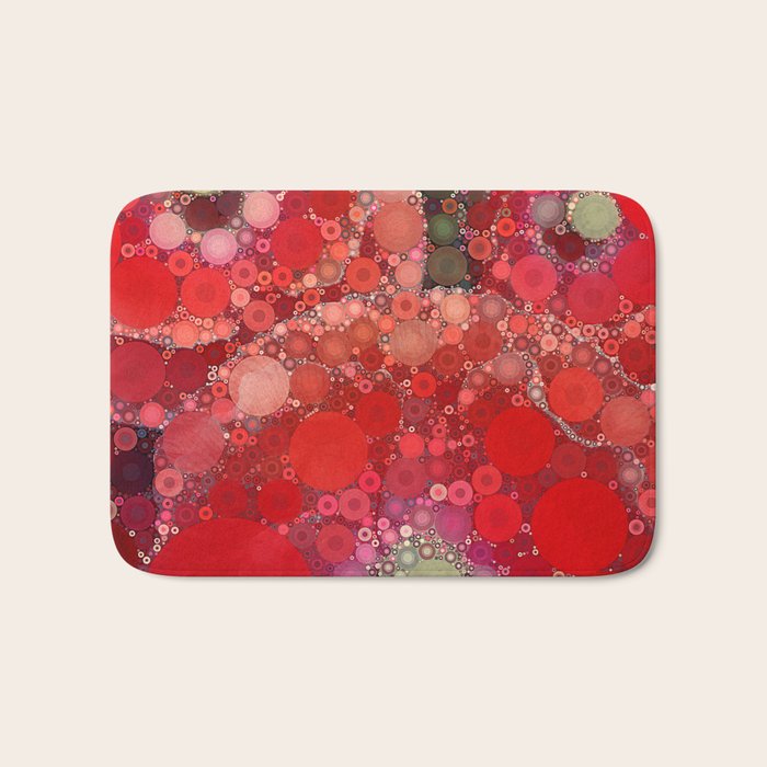 Red Poppies - colorful flower abstract design Bath Mat Gallery Image 1