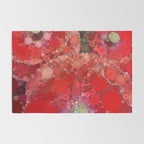 Red Poppies - colorful flower abstract design Rug Gallery Image 2