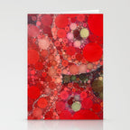 Red Poppies - colorful flower abstract design Stationery Card Gallery Image 2