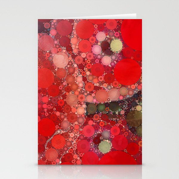 Red Poppies - colorful flower abstract design Stationery Card Gallery Image 2