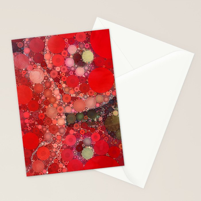 Red Poppies - colorful flower abstract design Stationery Card Gallery Image 2