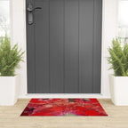 Red Poppies - colorful flower abstract design Welcome Mat Gallery Image 3