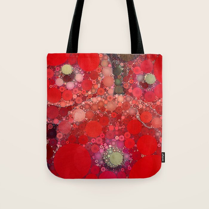 Red Poppies - colorful flower abstract design Tote Bag Gallery Image 1