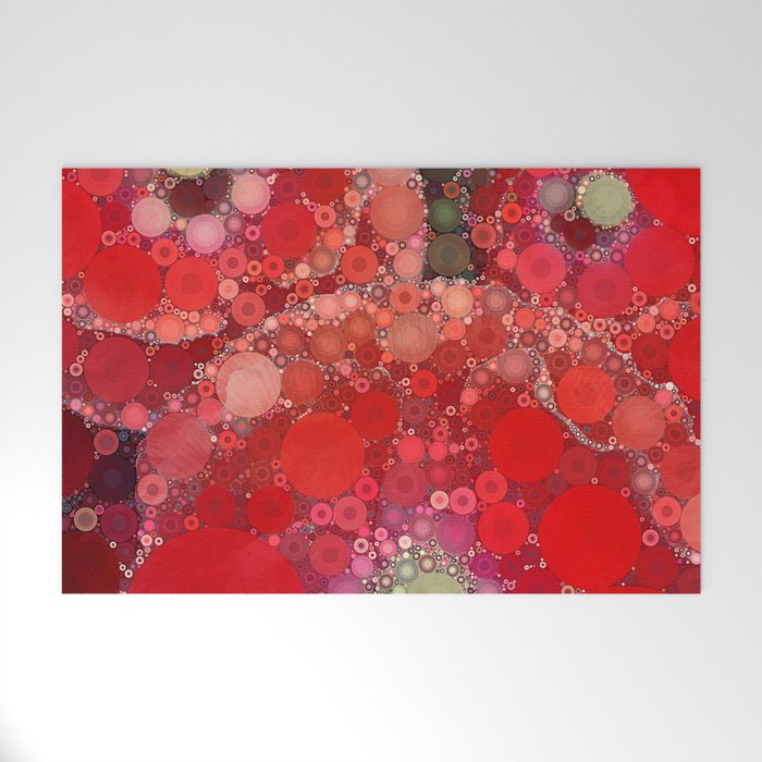 Red Poppies - colorful flower abstract design Welcome Mat Gallery Image 1