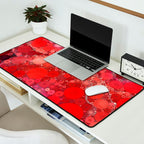 Red Poppies - colorful flower abstract design Desk Mat Gallery Image 2