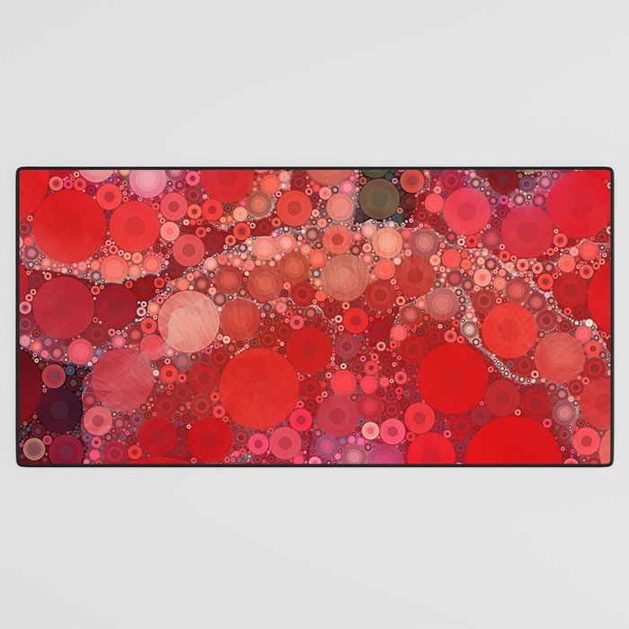 Red Poppies - colorful flower abstract design Desk Mat Gallery Image 3