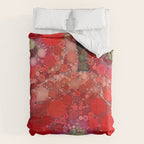 Red Poppies - colorful flower abstract design Comforter Gallery Image 6