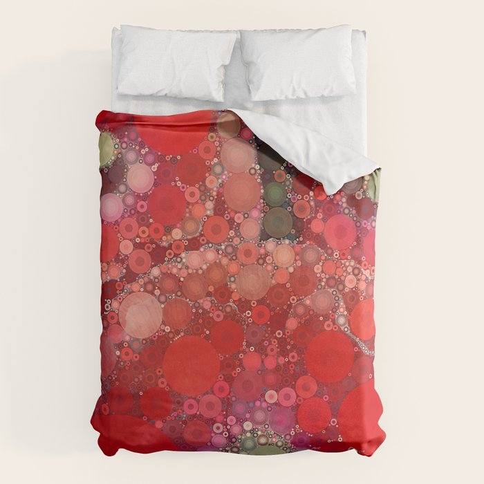 Red Poppies - colorful flower abstract design Duvet Cover Gallery Image 1