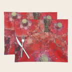 Red Poppies - colorful flower abstract design Placemat Gallery Image 1