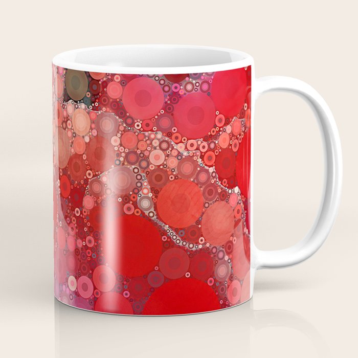 Red Poppies - colorful flower abstract design Coffee Mug Gallery Image 1