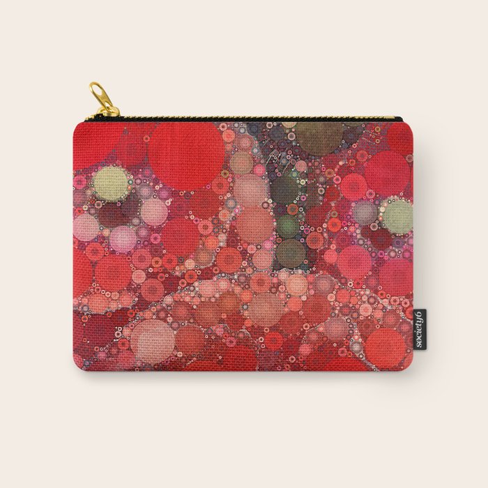 Red Poppies - colorful flower abstract design Carry All Pouch Gallery Image 1