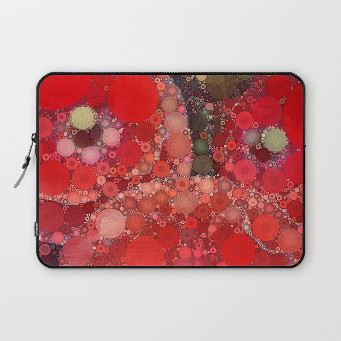 Red Poppies - colorful flower abstract design Laptop Sleeve Gallery Image 1