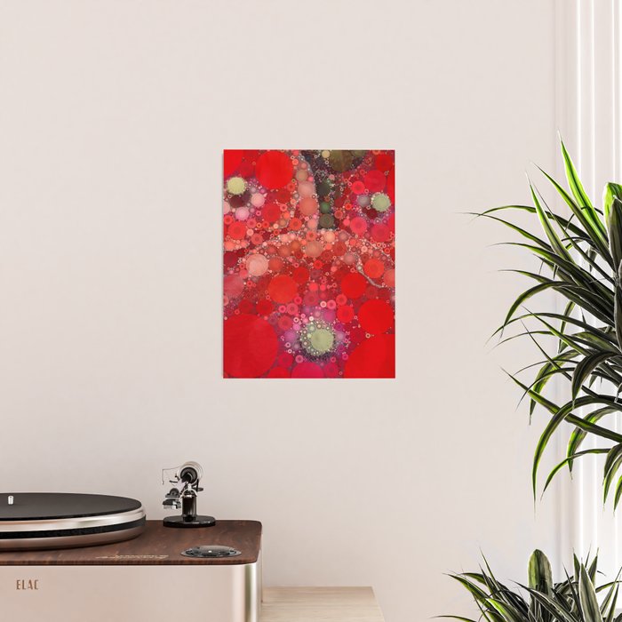 Red Poppies - colorful flower abstract design Poster Gallery Image 2