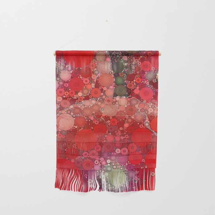 Red Poppies - colorful flower abstract design Wall Hanging Gallery Image 1