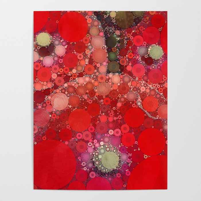 Red Poppies - colorful flower abstract design Poster Gallery Image 4
