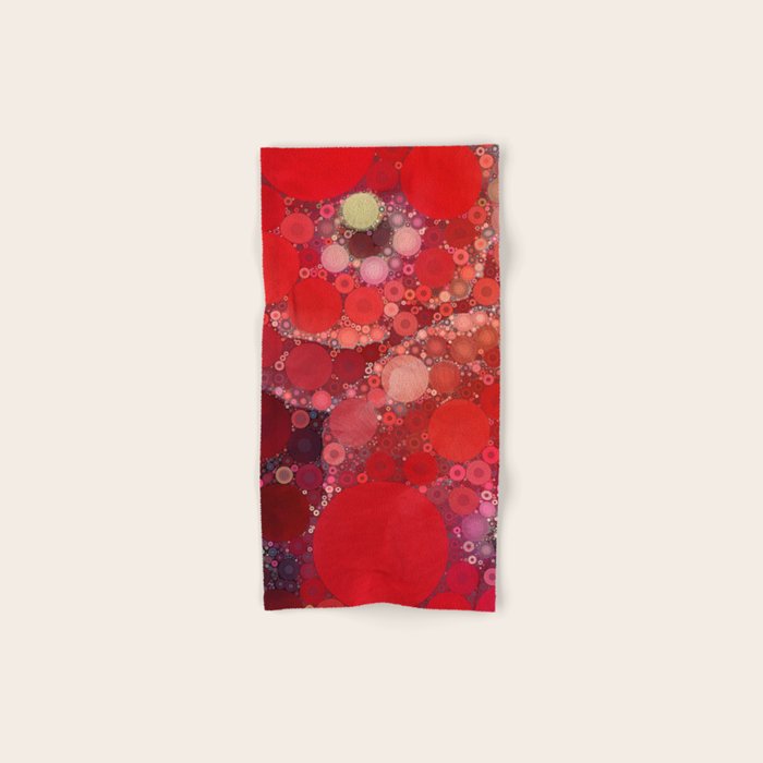 Red Poppies - colorful flower abstract design Bath Towel Gallery Image 1
