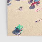 Aerial Beach Photography - Ocean Print - Colorful Beach Umbrellas - Sea photo by Ingrid Beddoes Poster Gallery Image 3