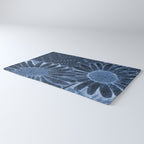 Daisies in Country Field Painting in Navy Blue Rug Gallery Image 3