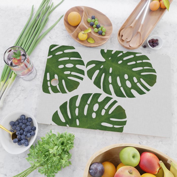 Monstera Leaf III Cutting Board Gallery Image 2