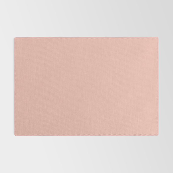 Dusty Blush Pink Solid Colour Rug Gallery Image 2