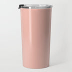 Dusty Blush Pink Solid Colour Travel Mug Gallery Image 3