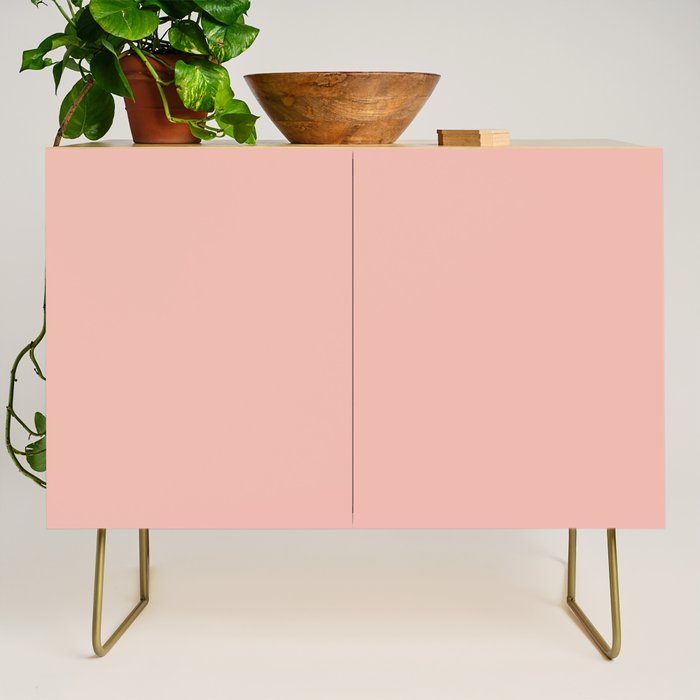 Dusty Blush Pink Solid Colour Credenza Gallery Image 1