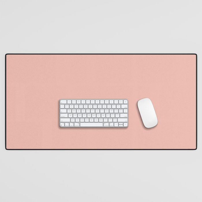 Dusty Blush Pink Solid Colour Desk Mat Gallery Image 1
