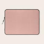 Dusty Blush Pink Solid Colour Laptop Sleeve Gallery Image 1