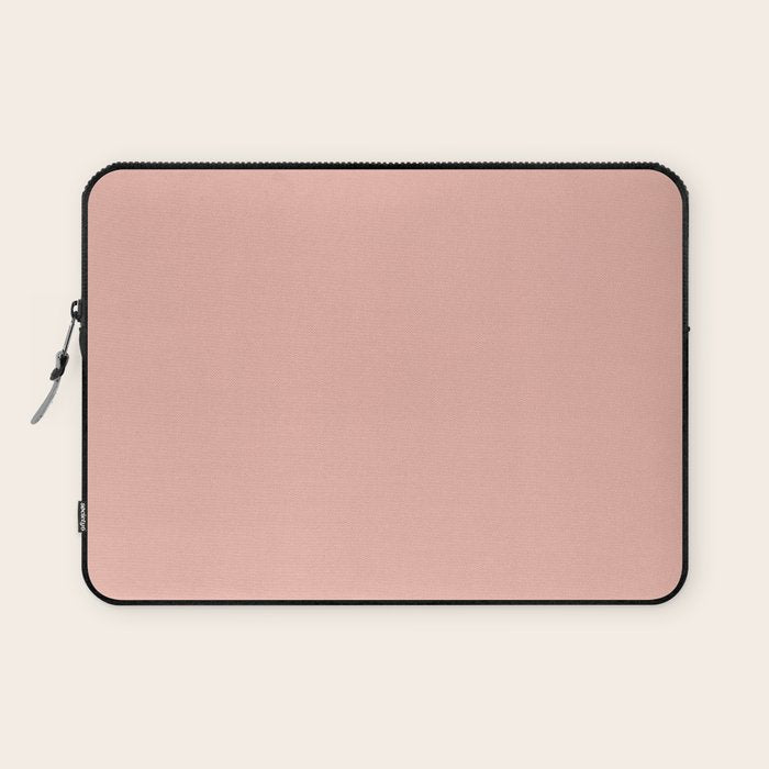 Dusty Blush Pink Solid Colour Laptop Sleeve Gallery Image 1