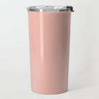 Dusty Blush Pink Solid Colour Travel Mug Gallery Image 2
