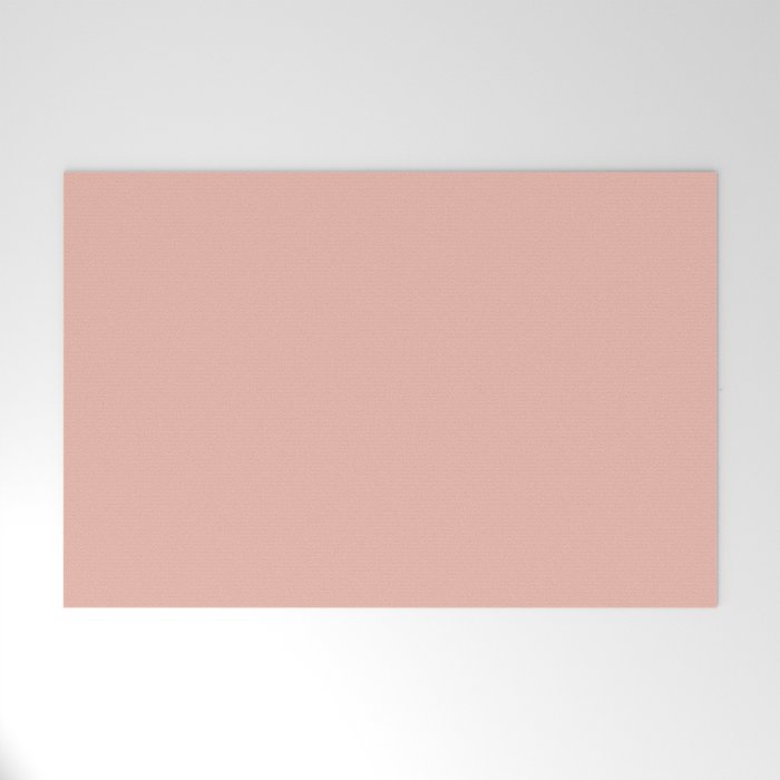 Dusty Blush Pink Solid Colour Welcome Mat Gallery Image 1