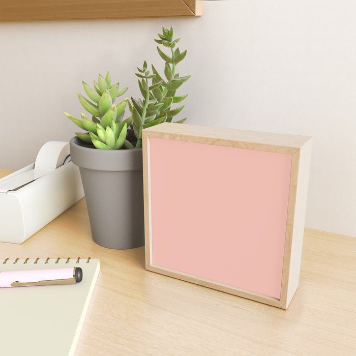 Dusty Blush Pink Solid Colour Mini Art Print Gallery Image 2